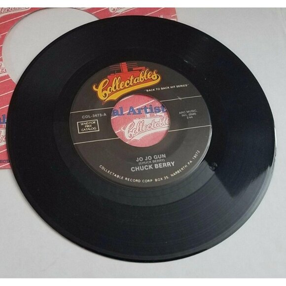 Chuck Berry Jo Jo Gun / Too Pooped to Pop 45 Vinyl Early Rock Reissue - Picture 4 of 6